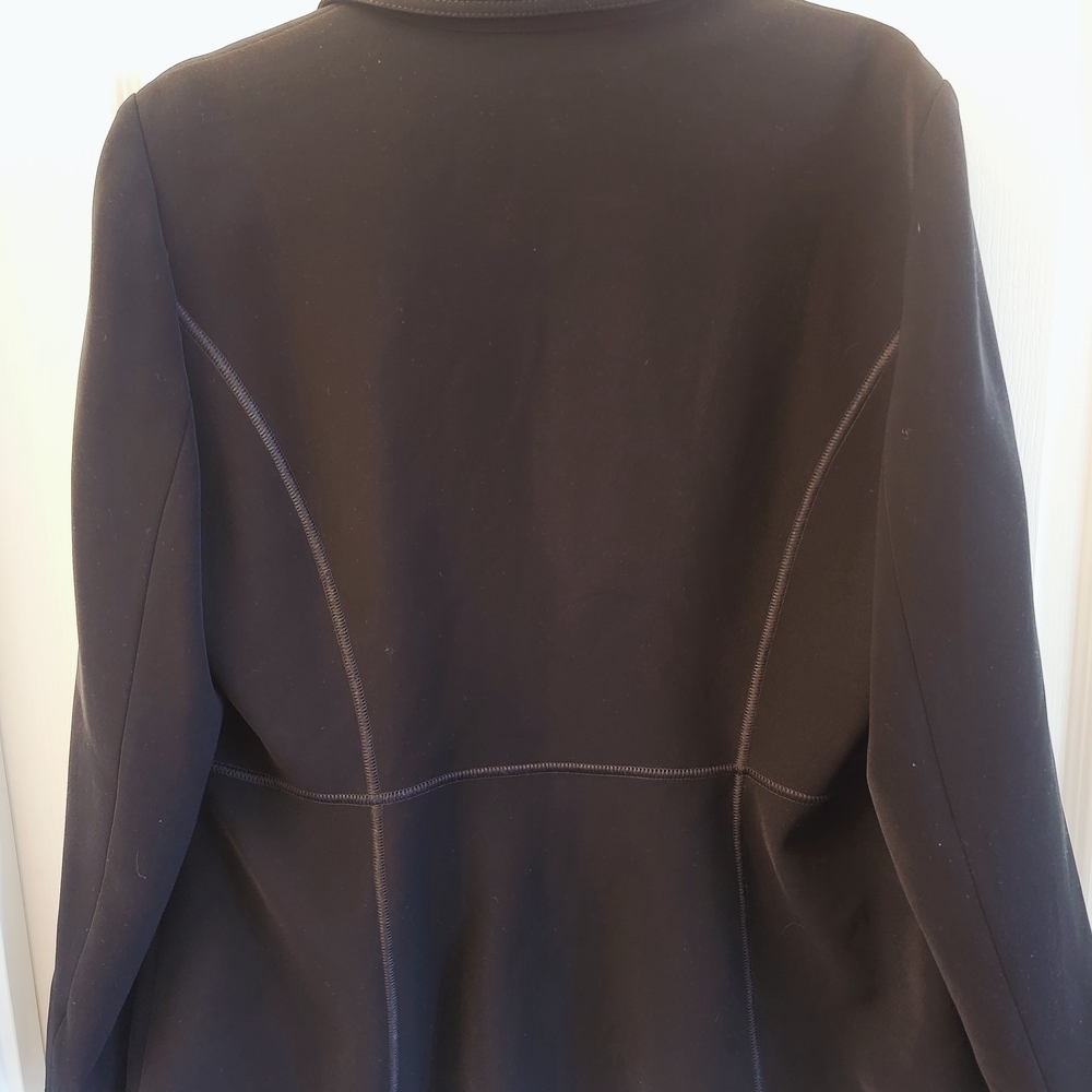 Armani Collezioni Black Zip-Front Notch Collar Blazer - Picture 4 of 8